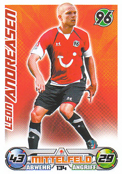 Leon Andreasen Hannover 96 2009/10 Topps MA Bundesliga #134